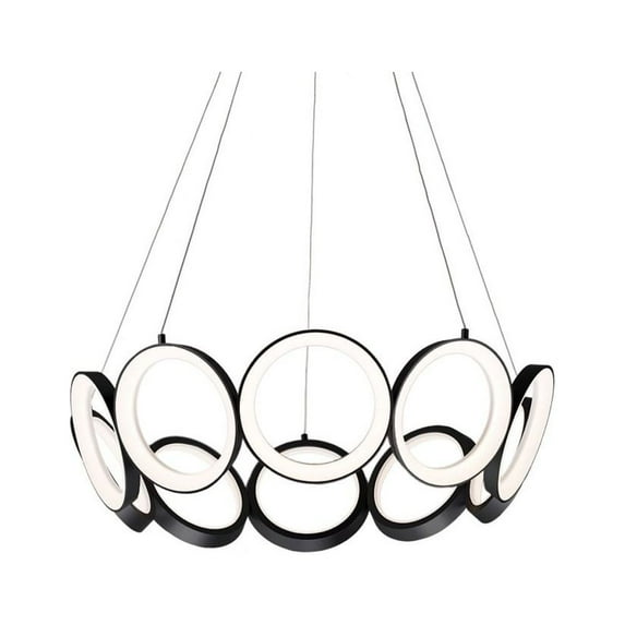 CH94829-BK-Kuzco Lighting-Oros - 100W LED Chandelier-7.88 Inches Tall and 29.13 Inches Wide-Black Finish
