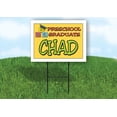 thumbnail image 1 of CHAD PRESCHOOL GRADUATE 18 in x 24 in Yard Sign Road Sign with Stand, 1 of 4