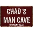 thumbnail image 1 of CHAD'S Man Cave Red Grunge Sign Metal 8x12 Decor 108120003044, 1 of 1