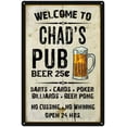 thumbnail image 1 of CHAD'S Pub Sign Vintage Man Cave Bar Wall Decor Gift 8x12 Metal 208120028124, 1 of 1
