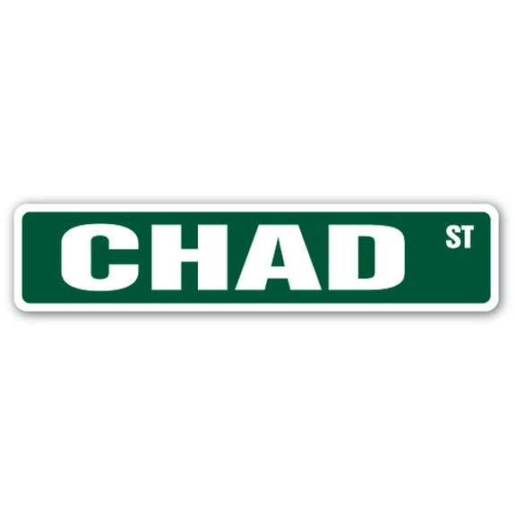 CHAD Street Sign Childrens Name Room Sign | Indoor/Outdoor |  18" Wide
