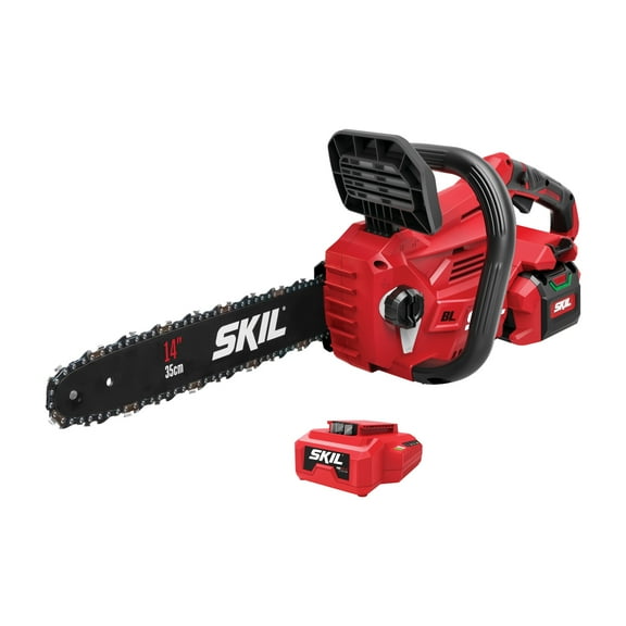 SKIL PWR CORE 40V Brushless 14-Inch Chainsaw Kit with 4.0Ah Battery and 60W Charger, CS4555-13