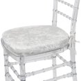 thumbnail image 1 of YOUR CHAIR COVERS - Velvet Spandex Chiavari Pad Covers (Pack of 10) - Stretch Fitted Chiavari Chair Seat Cushion Cover, Removable Washable Furniture Protector Slipcover - White, 1 of 3