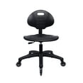 thumbnail image 1 of CHAIR MASTER-Black Polyurethane Low Desk Chair-Seat Height 16.5"-21.5" with Soft Rubber Casters, 1 of 7