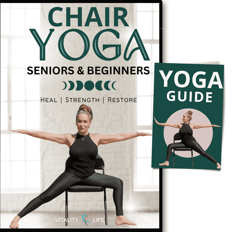 CHAIR YOGA for SENIORS DVD + Poster + Bonus. Chair Yoga DVD