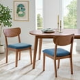 thumbnail image 1 of Better Homes & Gardens Greyson Dining Chairs, Blue Fabric Seat, Set of 2, 1 of 13