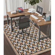 CHAKME 4'x5' Hardwood Floor Office Chair Mat Non Slip Washable Heavy Duty Desk Chair Floor Protector Low Pile Under Desk Rug Living Room Bedroom Home Office