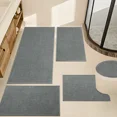 thumbnail image 1 of CHAKME 5 Pcs Bathroom Rug Set Thin Non Slip Washable Quick Dry Absorbent Bath Mat Rubber Backing Shower Tub Floor Toilet Rugs DARK GRAY, 1 of 7