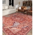 thumbnail image 1 of CHAKME 6'x9' Vintage Tiger Area Rugs Non Slip Machine Washable Vintage Boho Carpet Low Pile Print Bedroom Dining Room Home Office Rug,Red, 1 of 8