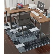 CHAKME Patchwork Chair Mat Hardwood Floor 36 x 48 Non Slip Washable Office Chair Mat Desk Chair Floor Protector