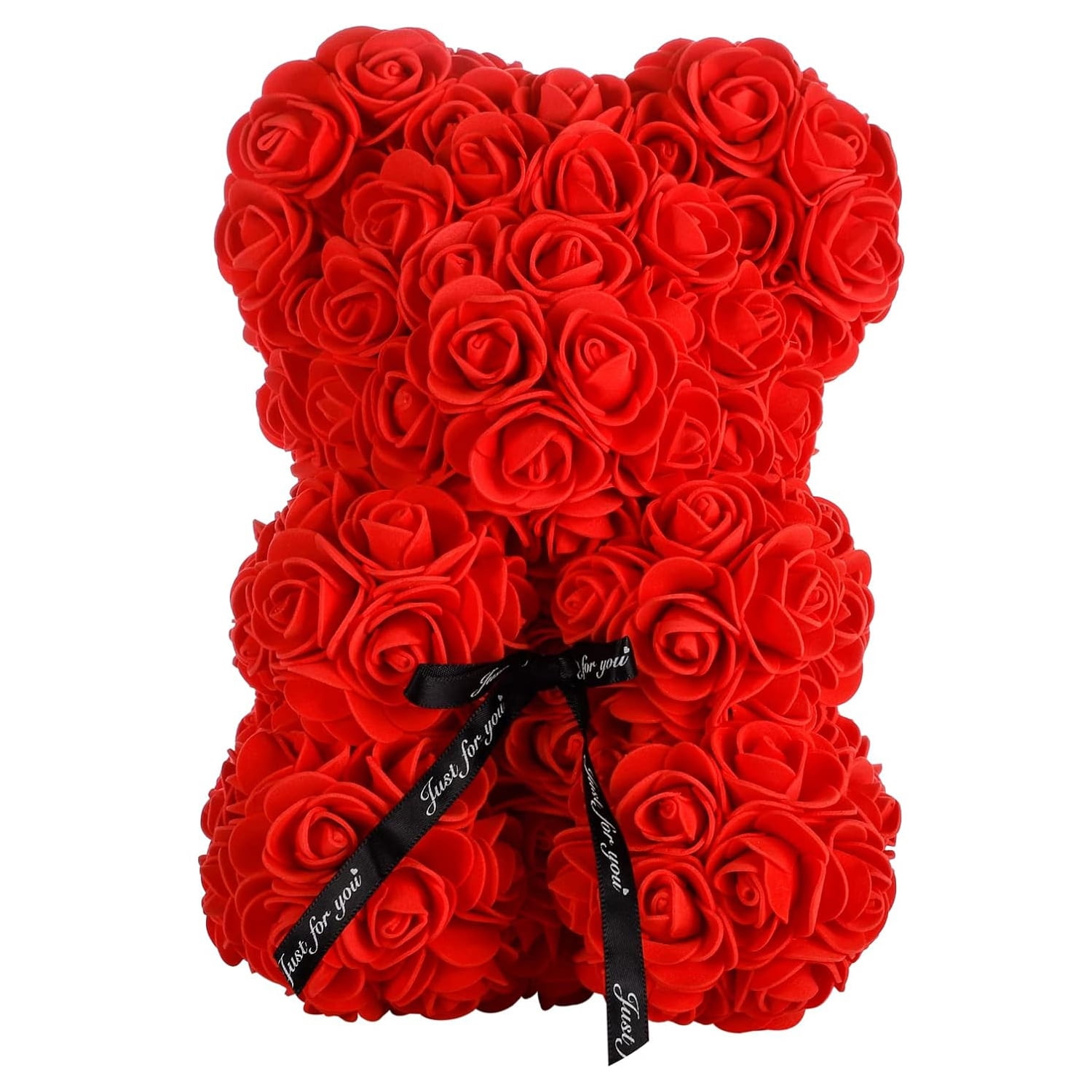 CHALKART Valentine's Day Gifts Rose Bear for Her, 10 inches Rose Flower
