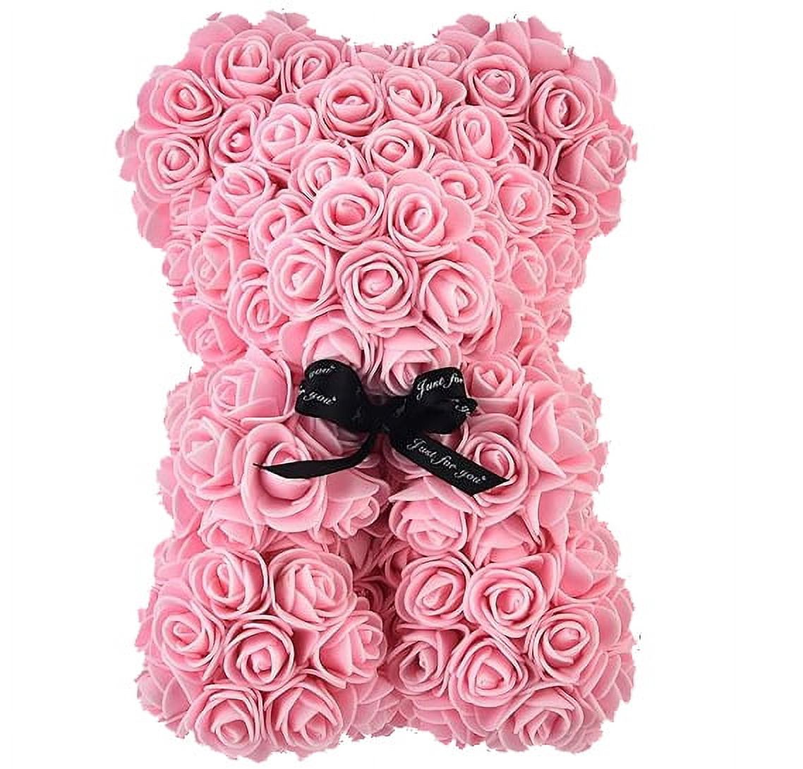 CHALKART Valentine's Day Gifts Rose Bear for Her, 10 inches Rose Flower