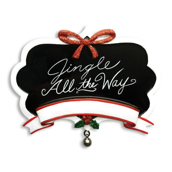 CHALKBOARD JINGLE ALL THE WAY Personalized Christmas Ornament DO-IT-YOURSELF