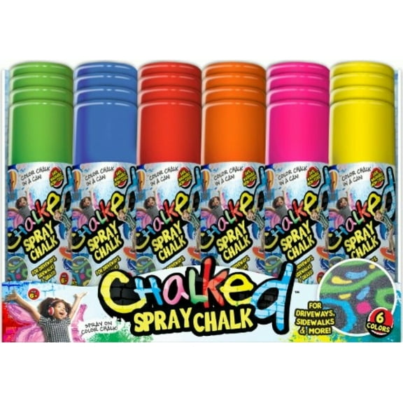 Ja-Ru 9107440 Chalked Spray Chalk - Assorted - Pack of 24