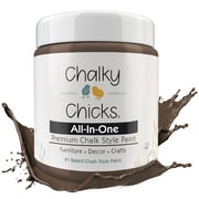 Chalky Chicks 16 Fl Oz Matte Alaskan Brown Bear Chalk Paint for Furniture Without Sanding - No Prep Furniture Paint No Sanding All in One for Crafts, Wood, Cabinet, Walls, Metal, Dresser, Farmhouse