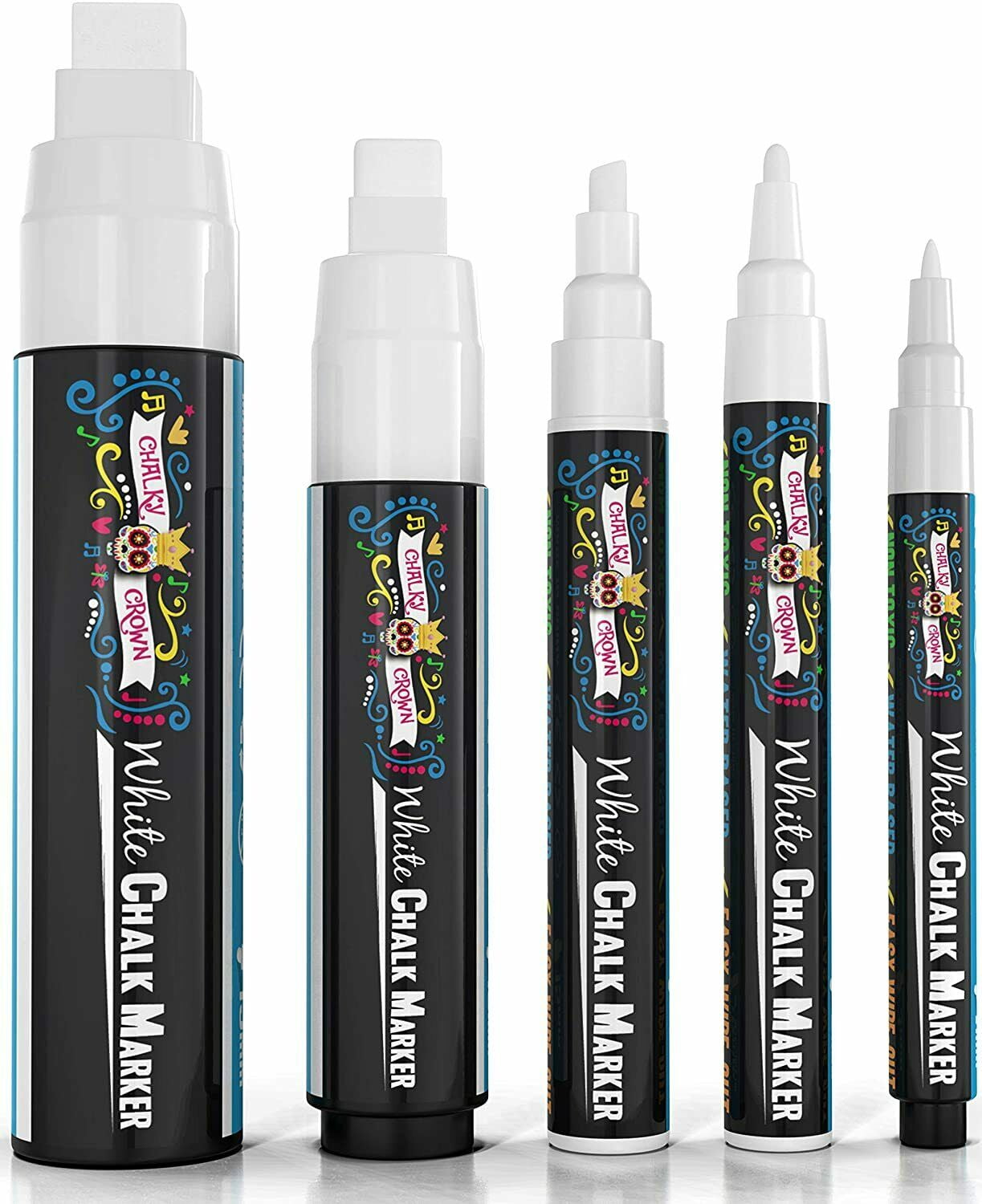  Liquid Chalk Markers - Set of 8 6 mm Fine Tip Chalk Pen + free  24x Chalkboard Stickers - Whiteboard Markers, chalkboard markers, Dry Erase  Markers, Glass Markers, Window Markers for