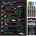thumbnail image 1 of CHALKY CROWN Magnetic Dry Erase Menu Board for Fridge Includes 4 Liquid Chalk Markers - Weekly Meal Planner Blackboard, Grocery List & Notepad for Kitchen Refrigerator - Chalkboard Magnet 15.6" x11.6, 1 of 7