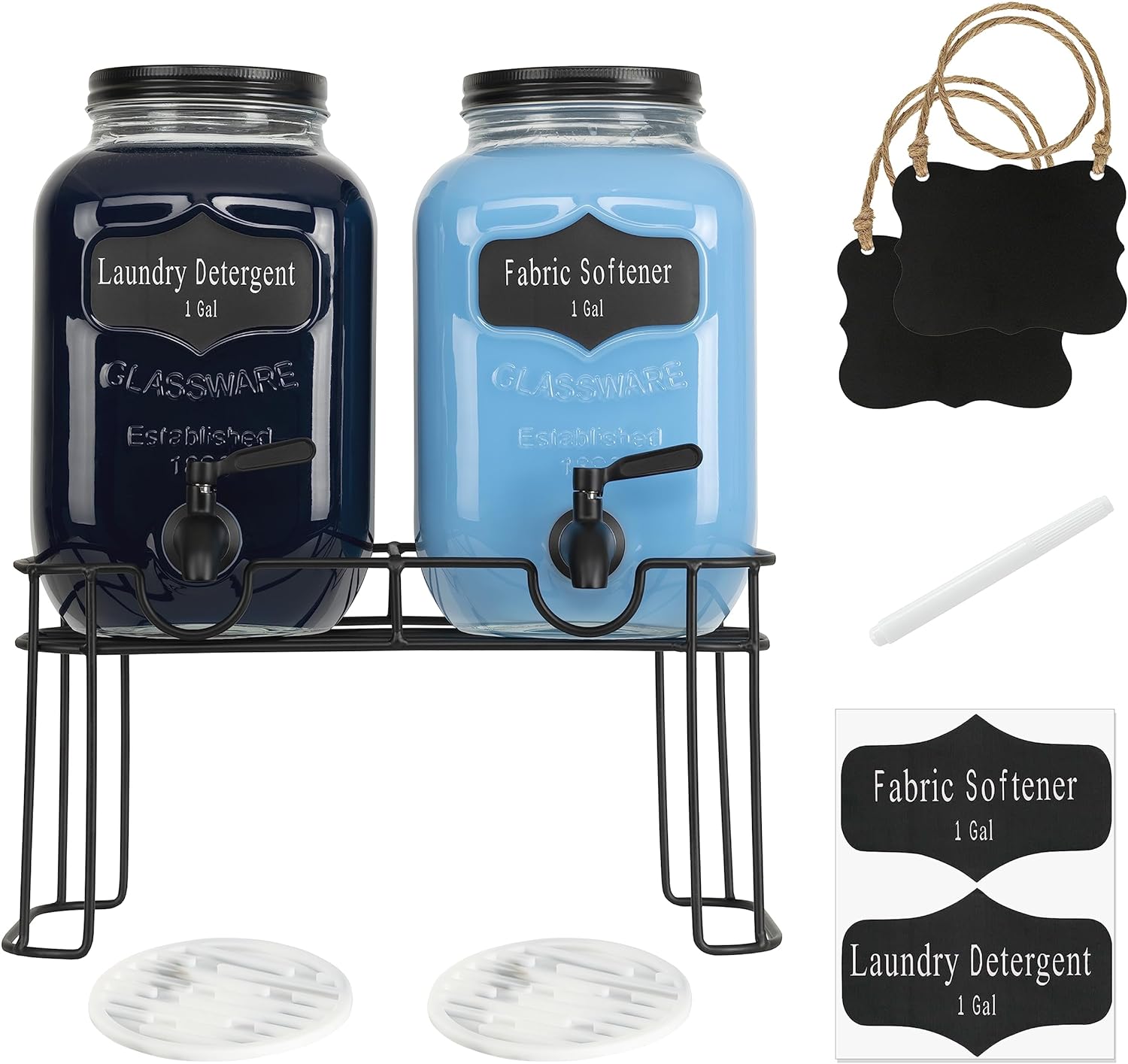 CHALLENGE US Laundry Detergent Dispenser 2X Fabric Softener + Liquid