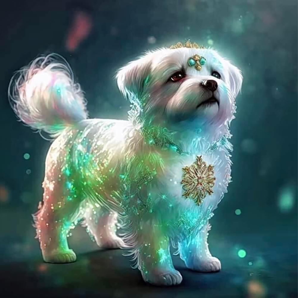 5d Diy Artificial Diamond Painting Cute Chinese Zodiac Dog - Temu