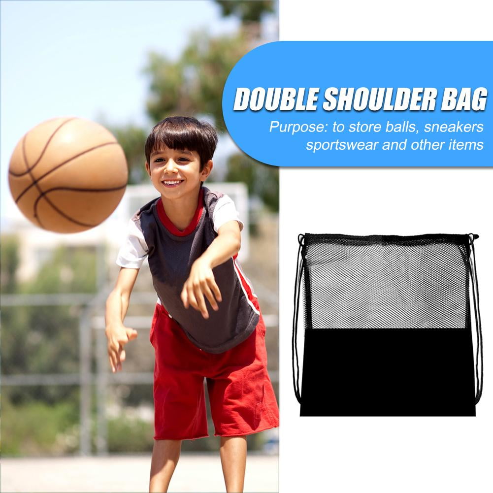 CHAMAIR Outdoor Basketball Mesh Bag Portable Soccer Ball Storage Pouch