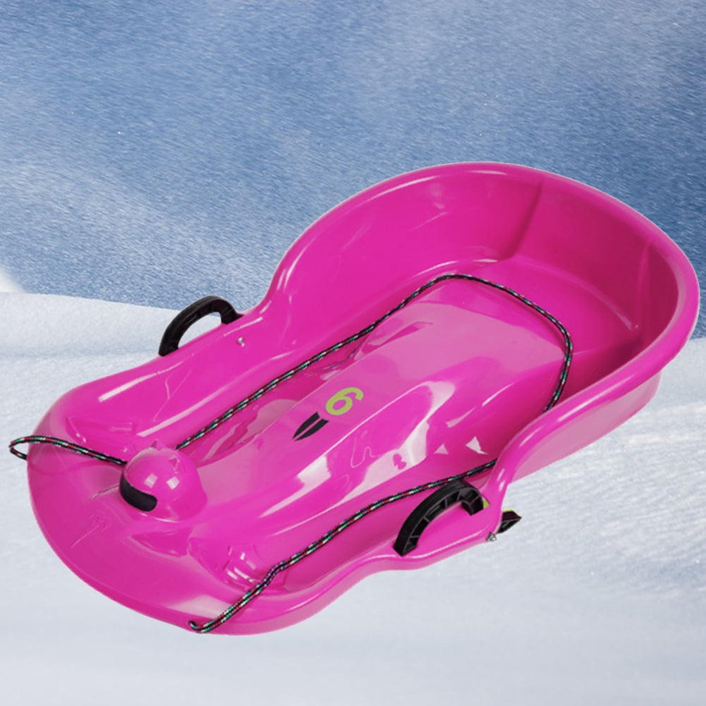 CHAMAIR Plastic Snow Sled Snow Speeder Sled 2Handles Kid for Winter ...