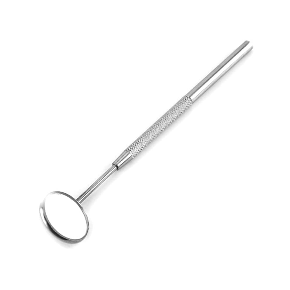 CHAMAIR Stainless Steel Dentist Mirror Oral Teeth Check Mirror Dental Tools (Short)