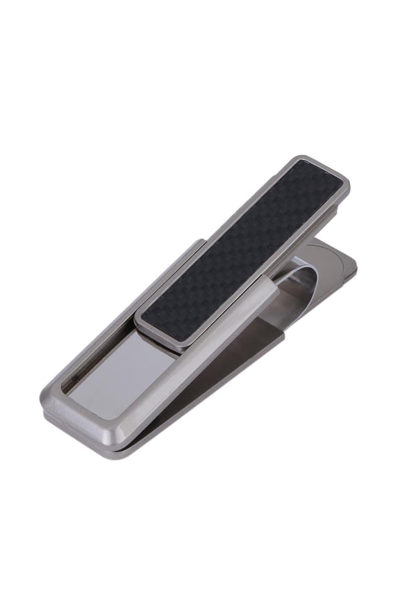 Stainless Steel Money Clip Alloy Double Sided Credit Money Clip for Men Business (Silver)