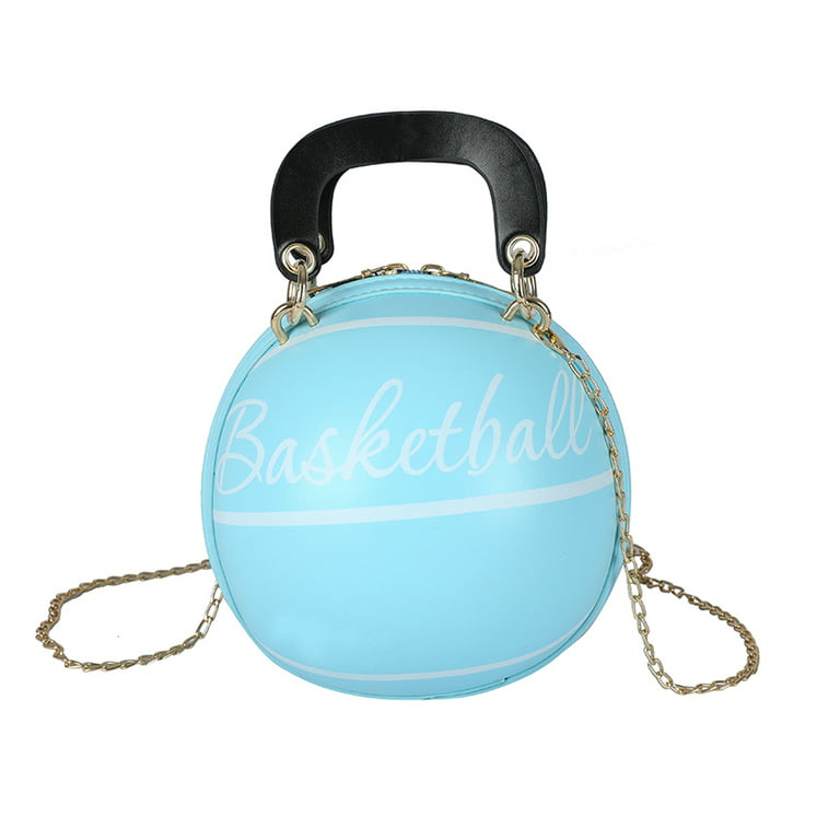 Chamair Women Shoulder Bags Basketball Chain Ball Purse Crossbody Handbag (Blue), Women's, Size: One size, Brown
