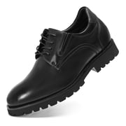 CHAMARIPA Men's Height Increase Shoes - Built-in Custom Lift Insole - Breathable Calfskin for All-Day Wear - Business Casual & Formal Derby Elevator Shoes - Height Increasing 3.15 Inches