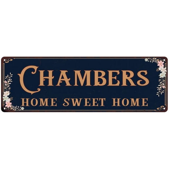 CHAMBERS Home Sweet Home Victorian Gift 6x18 Metal Sign 206180046862