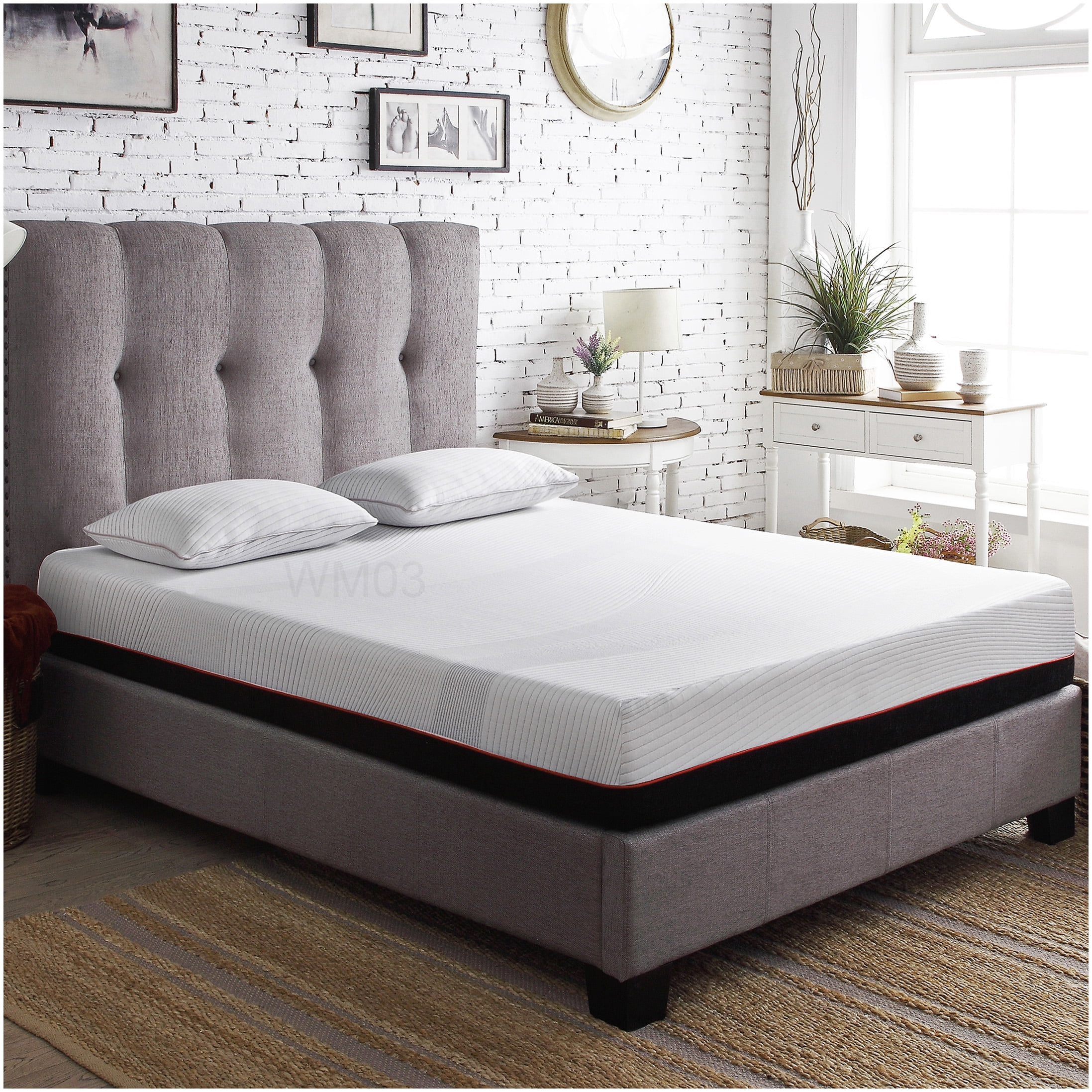 CHAMPFLAG 10 Inch King Cooling Gel Memory Foam Mattress, Medium Firm Support, CertiPUR-US, Motion Transfer Reduction, Breathable Cover, Pressure Relieving, Bed in a Box