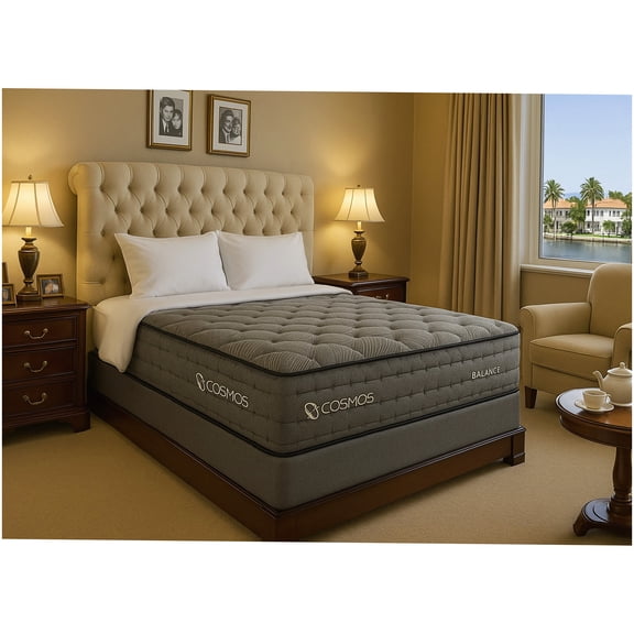 CHAMPFLAG 12 Inch King Hybrid Mattress, Medium Firm, CertiPUR-US Certified, Motion Isolation, Edge Support, Pressure Relief, Roll Packed Delivery