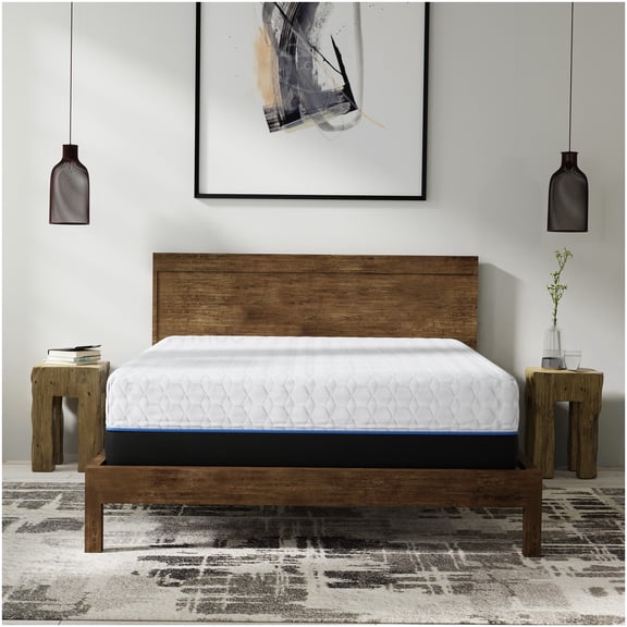 CHAMPFLAG 14 Inch Hybrid Mattress Queen, Copper Gel Memory Foam, Cooling Cover, Medium Plush, CertiPUR-US Certified