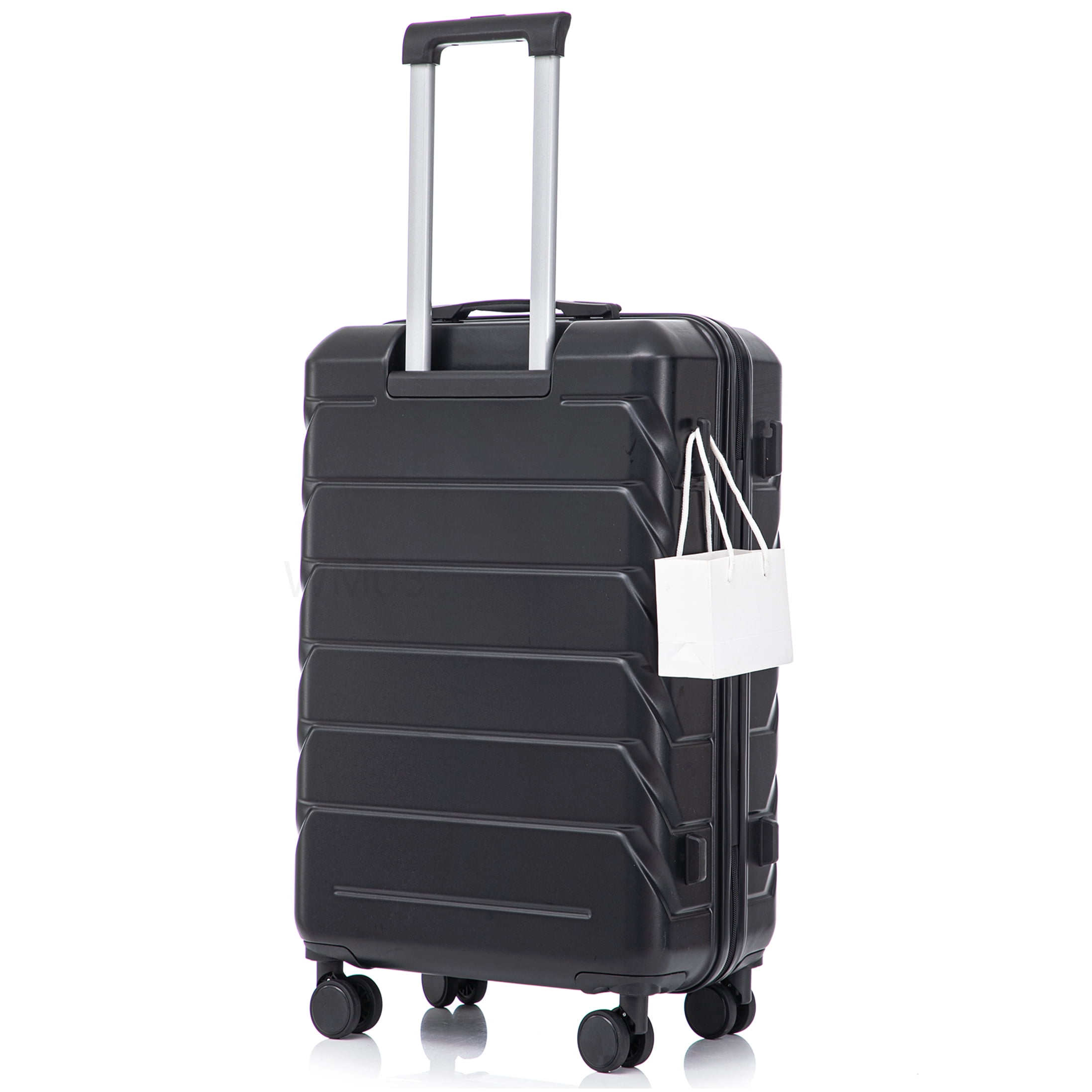 CHAMPFLAG 28 Inch Large Capacity Hardshell Suitcase, Checked Luggage with Silent 360° Wheels &; TSA Lock, Durable ABS for Air Travel, Black