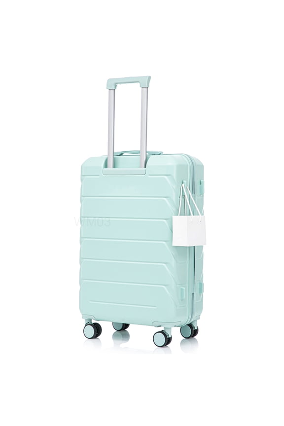 360° Silent Spinner Wheel Luggage, 28 Inch ABS Hardside Checked Bag with TSA Lock, Mint Green Color