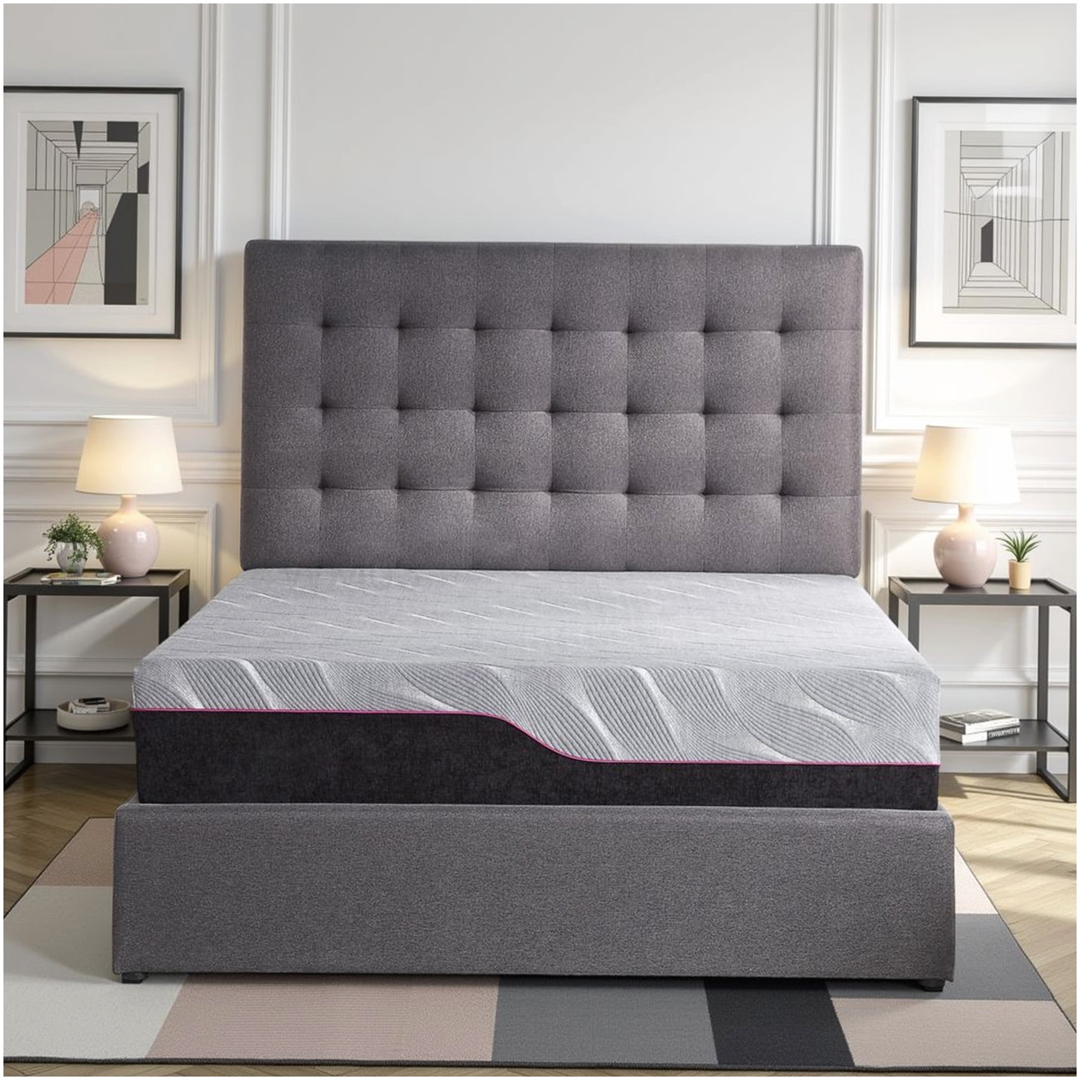 CHAMPFLAG California King Size 11" Cooling Gel Memory Foam Mattress, Medium Firm, CertiPUR-US, Motion Transfer Reduction