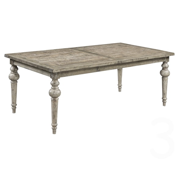 CHAMPFLAG Expandable Dining Table, 80 to 108 Inch Butterfly Leaf Table in Taupe Finish, Solid Wood Construction