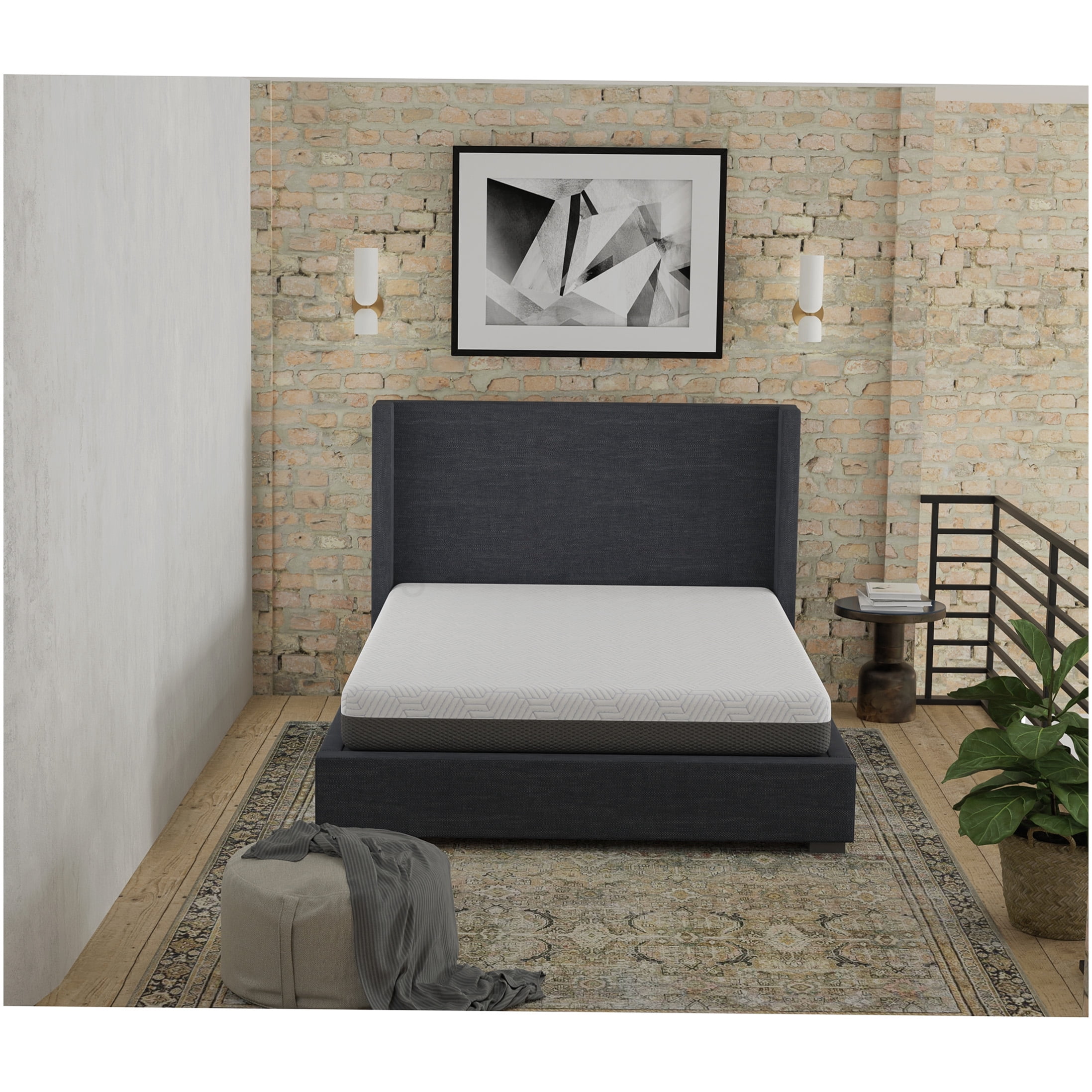 CHAMPFLAG Full Size 10 Inch Cooling Gel Memory Foam Mattress, CertiPUR-US Certified, Medium Firm for Cooler Sleep & Motion Isolation