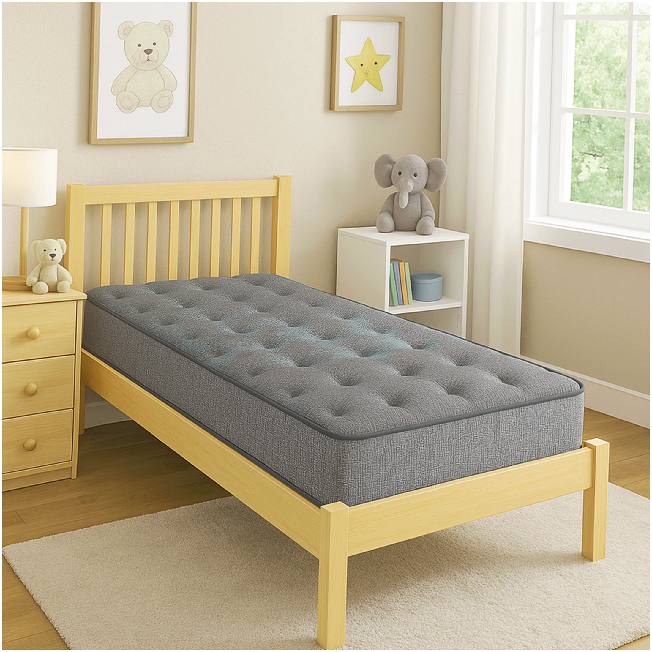 CHAMPFLAG Full Size 7 Inch Cooling Gel Memory Foam Mattress, Medium Firm Support, CertiPUR-US Certified, Motion Isolation, Edge Reinforcement