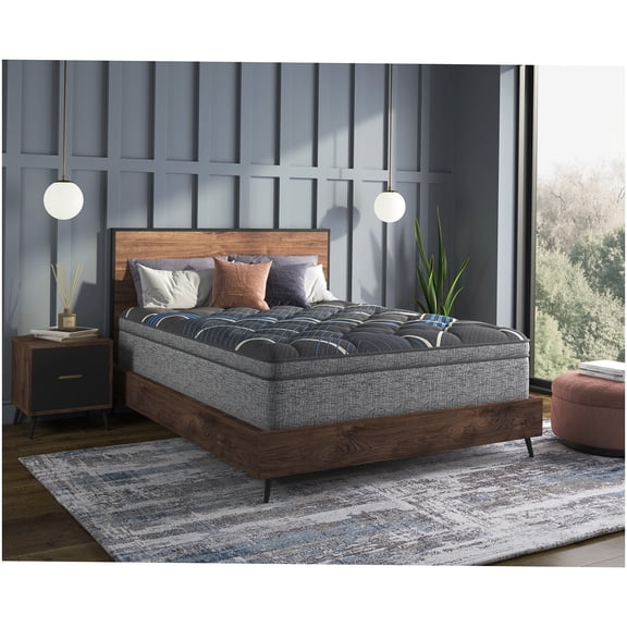 CHAMPFLAG King Size Cooling Gel Memory Foam Mattress, 15" Hybrid with Pocket Coils for Support & Motion Isolation
