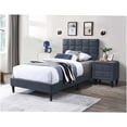 CHAMPFLAG Modern Twin Size Bed Frame with Adjustable Headboard ...