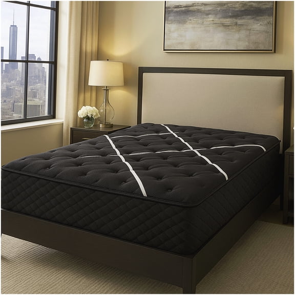 CHAMPFLAG Plush Pillow Top Hybrid Mattress, King Size, Cooling Gel Infusion, Motion Isolation, Edge Support, Pressure Relieving