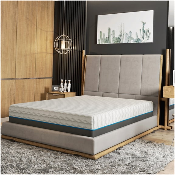 CHAMPFLAG Queen Size Mattress 12 Inch, Medium Firm Cooling Gel Memory Foam with Copper, CertiPUR-US Certified, Pressure Relief, Bed in a Box