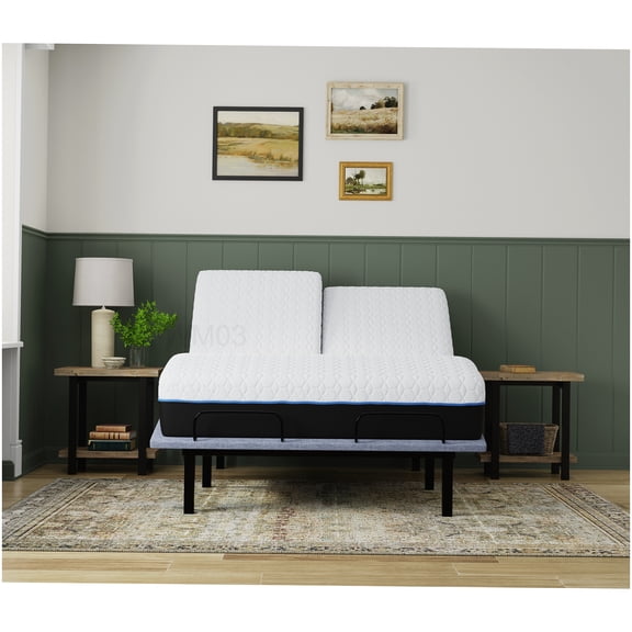 CHAMPFLAG Split Queen Mattress 12 Inch, Gel Copper Memory Foam, Medium Soft, Cooling, CertiPUR-US, Motion Reduction, Pressure Relief