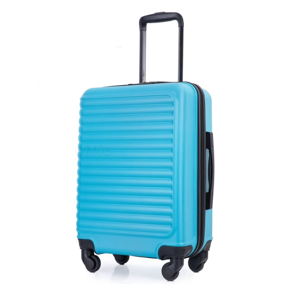CHAMPFLAG Travelpro Style 20 Inch Carry On Suitcase, Turquoise Hard Shell Luggage with 360 Wheels and Expandable Compartment