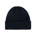 thumbnail image 1 of CHAMPION Black Embroidered Logo Acrylic Fitted Ribbed Beanie Hat Cap, 1 of 4