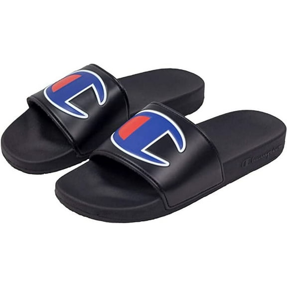 CHAMPION MEN CHAMPION SLIDE BLACK BLACK SIZE 6