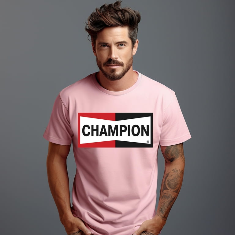 CHAMPION Retro Style Unisex Tshirt As Seen on Brad Pitt Cliff Booth Distressed Print Ideal gift The unisex soft style t shirt comfortable