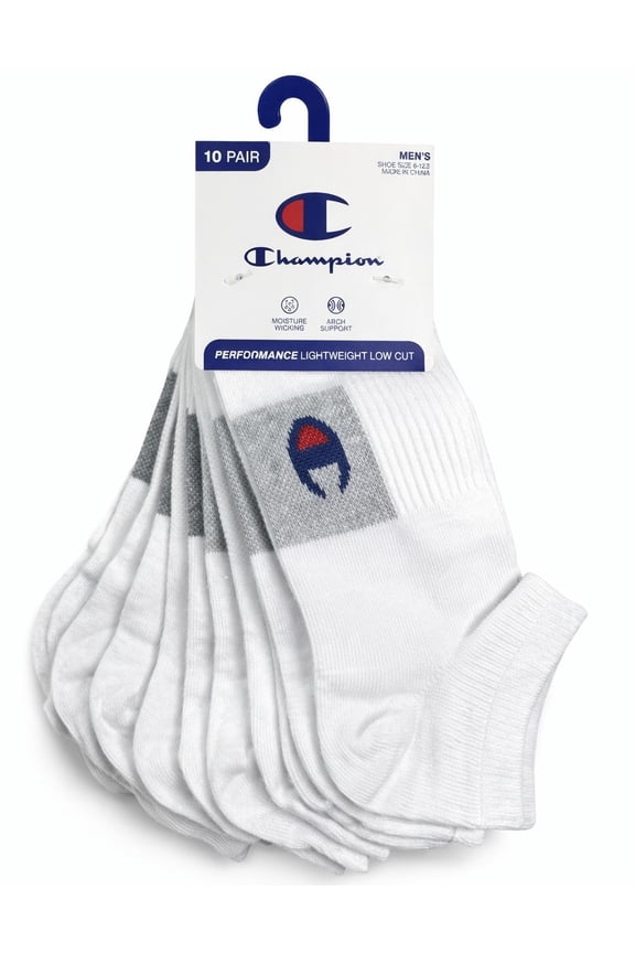 SOCKS MEN'S - LOW CUT 263 - WHITE - LARGE (6-12) PACK 10 XX