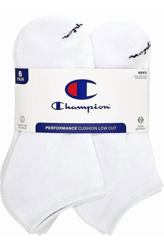 SOCKS MEN'S - LOW CUT - SOLID 253 - WHITE - LARGE (6-12) PACK 6 XX